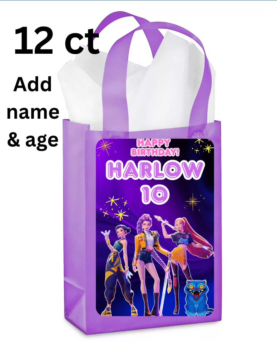 12 ct Custom goodie bags K-pop Demon Hunter